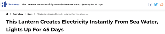 Electricity from Sea Water