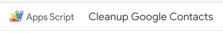 Cleanup Google Contacts