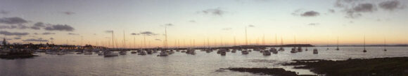 harbor with sailboats