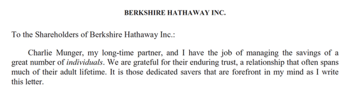 Berkshire Hathaway letter
